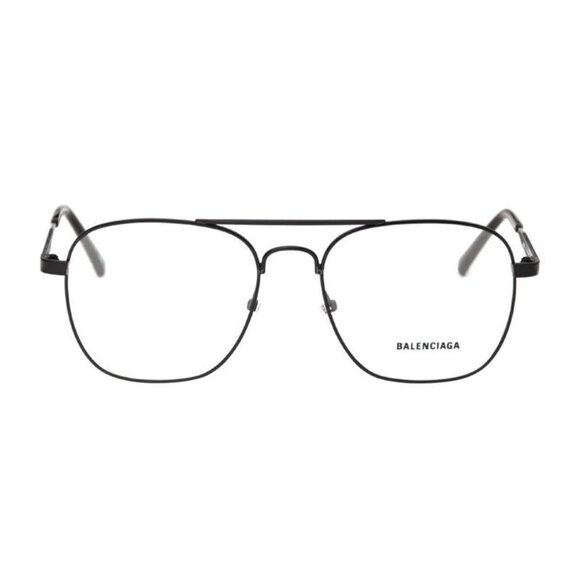 NEW BALENCIAGA EYEGLASSES BB0037O 001 BLACK UNISEX AVIATOR EYEWEAR - Picture 2 of 3